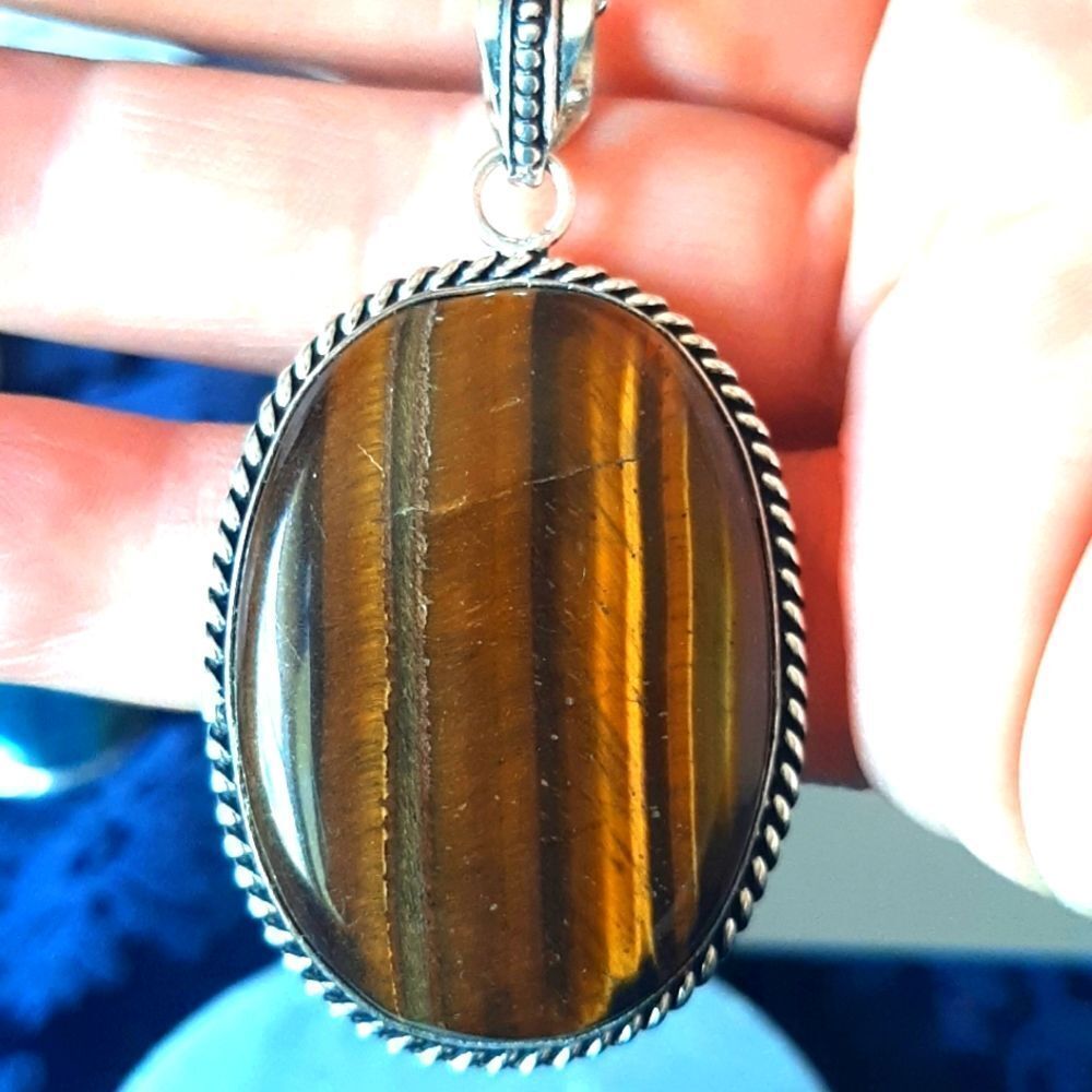 Tiger Eye Pendant Necklace
